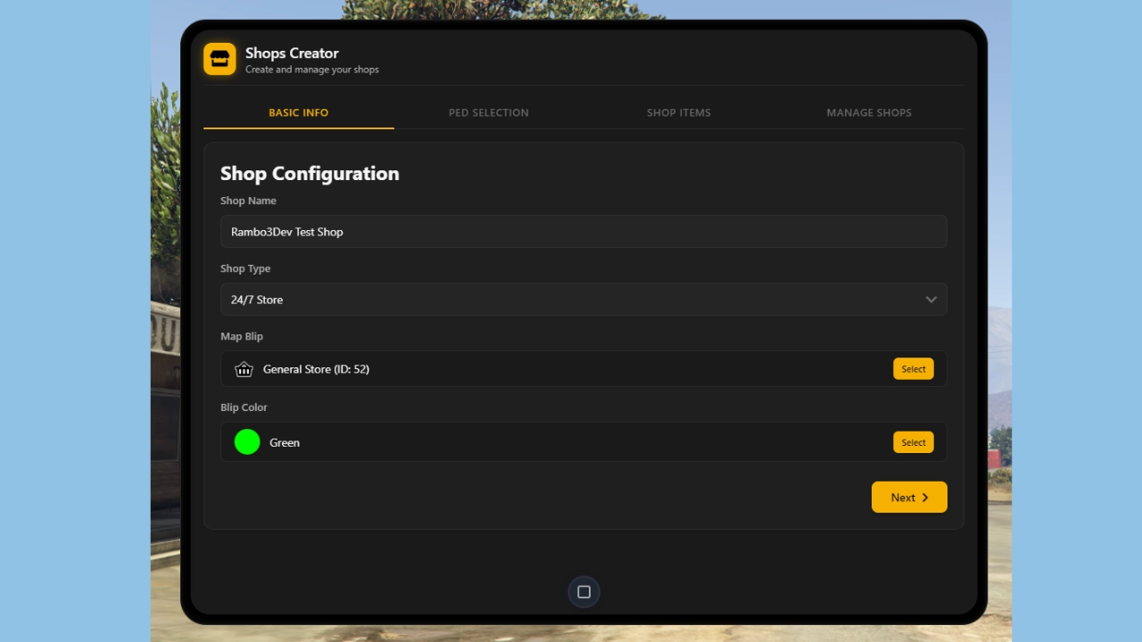 FiveM Shops Creator Script ESX/QBCore - Open Source from Rambo3Dev